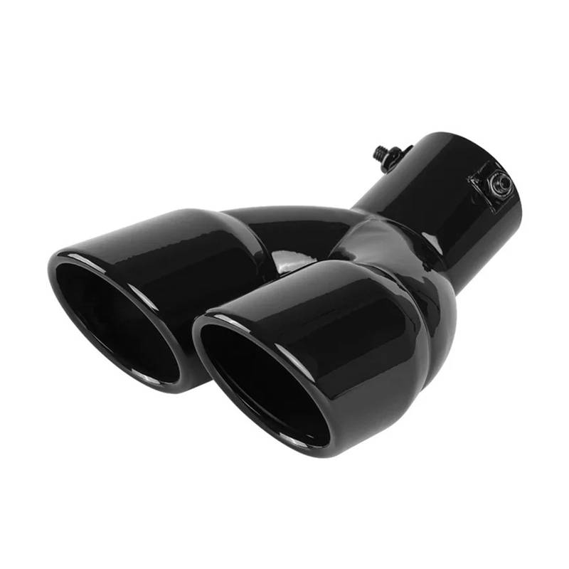 Auspuff Endrohr Auto-Universalrohr Auspuffrohr Verdickte Version Dual Outlet Endrohr Schalldämpfer Schalldämpfer Spitze(Black Bent) von EVEKHAHHRB