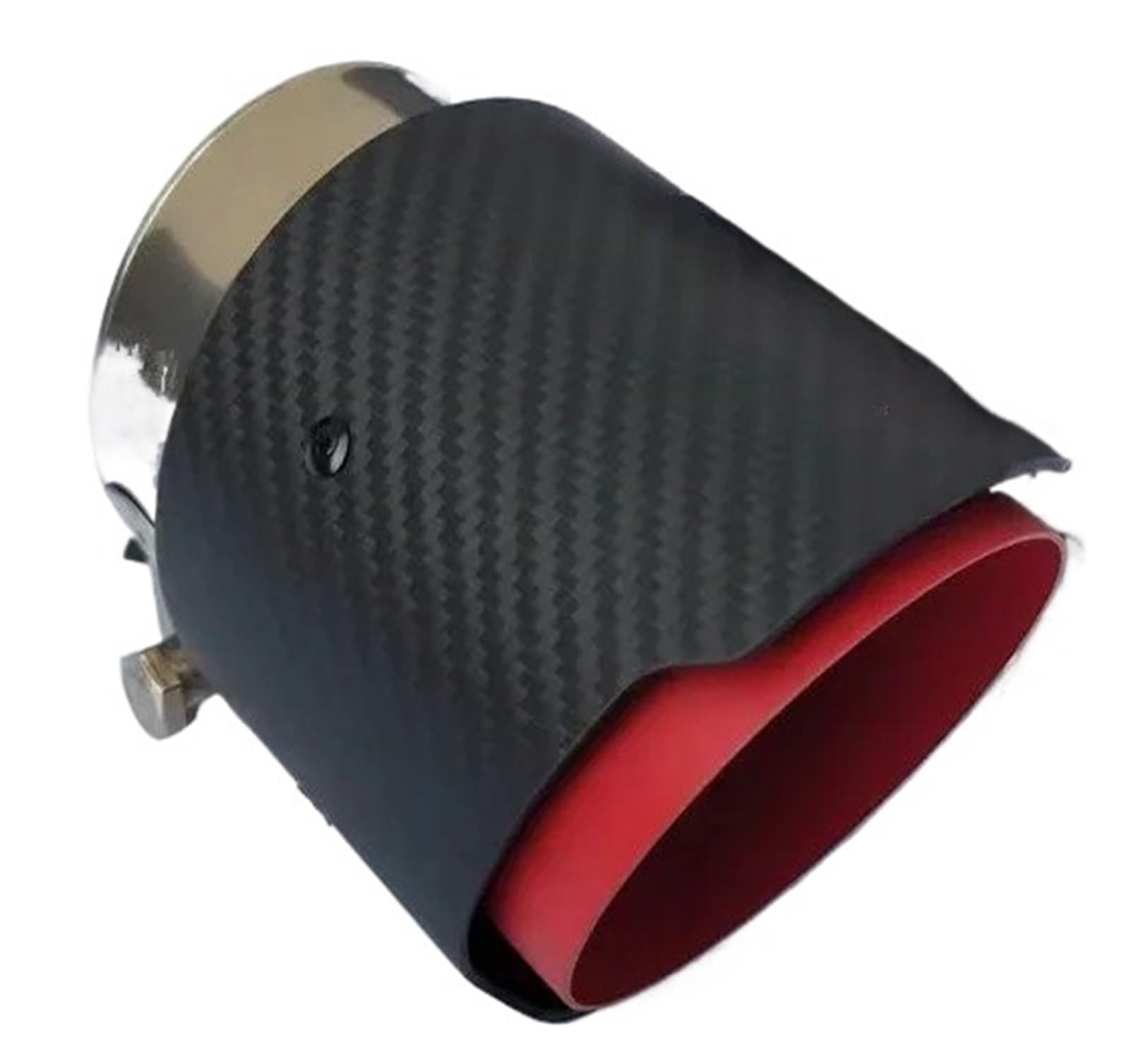 Auspuff Endrohr Für CX-5 CX-4 Auto Carbon Fiber Schwanz Kehle 80mm Einlass 101mm Outlet Gerade-Seiten Matte Auspuffrohr Spitze Schalldämpfer Spitze(Red) von EVEKHAHHRB