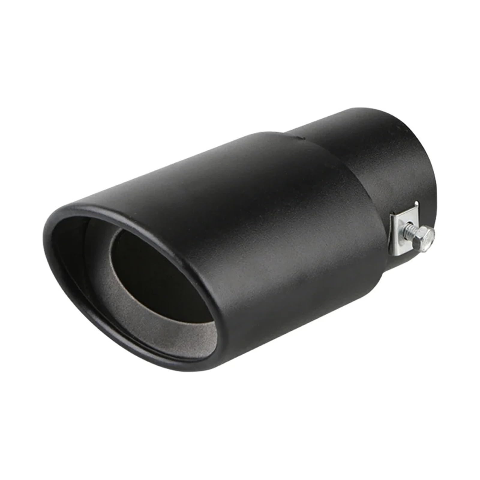 Auspuff Endrohr Universal Auto Auspuff Endrohr Trim Aluminium Legierung Spitze Runde Schwarz Endrohr Teile Schalldämpfer Spitze(Long Straight) von EVEKHAHHRB