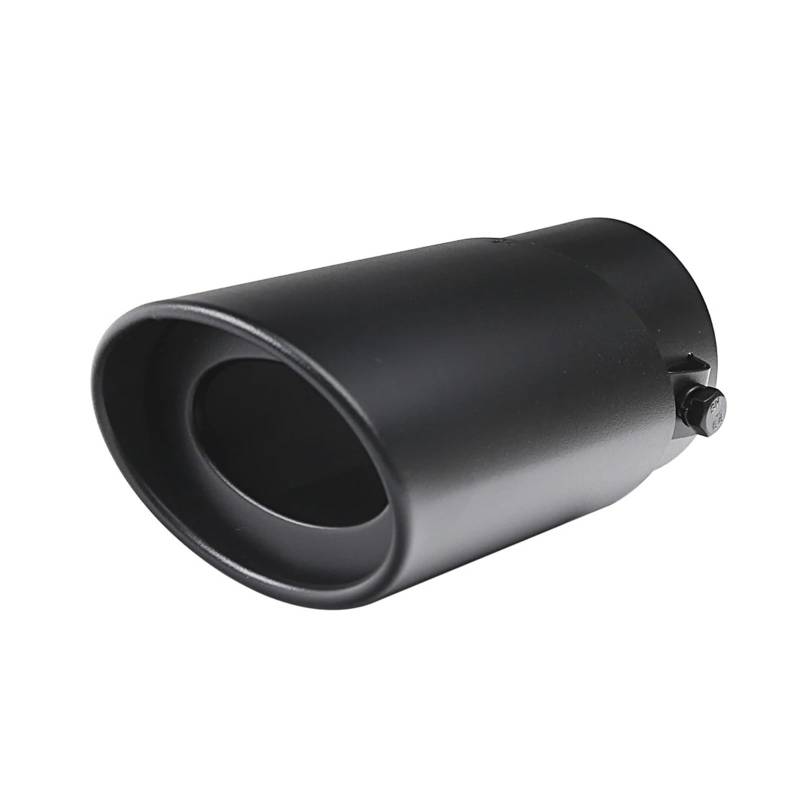 Auspuff Endrohr Universal Auto Auspuff TIPP Edelstahl Einstellbare Endrohr 2.5"-3.3" Änderung Dekoration Schalldämpfer Spitze(Black Straight) von EVEKHAHHRB