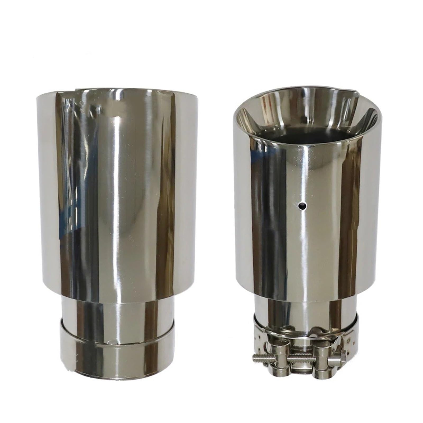 Auspuff Endrohr Universal Auto Edelstahl Schalldämpfer Spitze Auspuffrohr Schalldämpfer Zweischichtige Düse Schalldämpfer Spitze(57mm-89mm) von EVEKHAHHRB