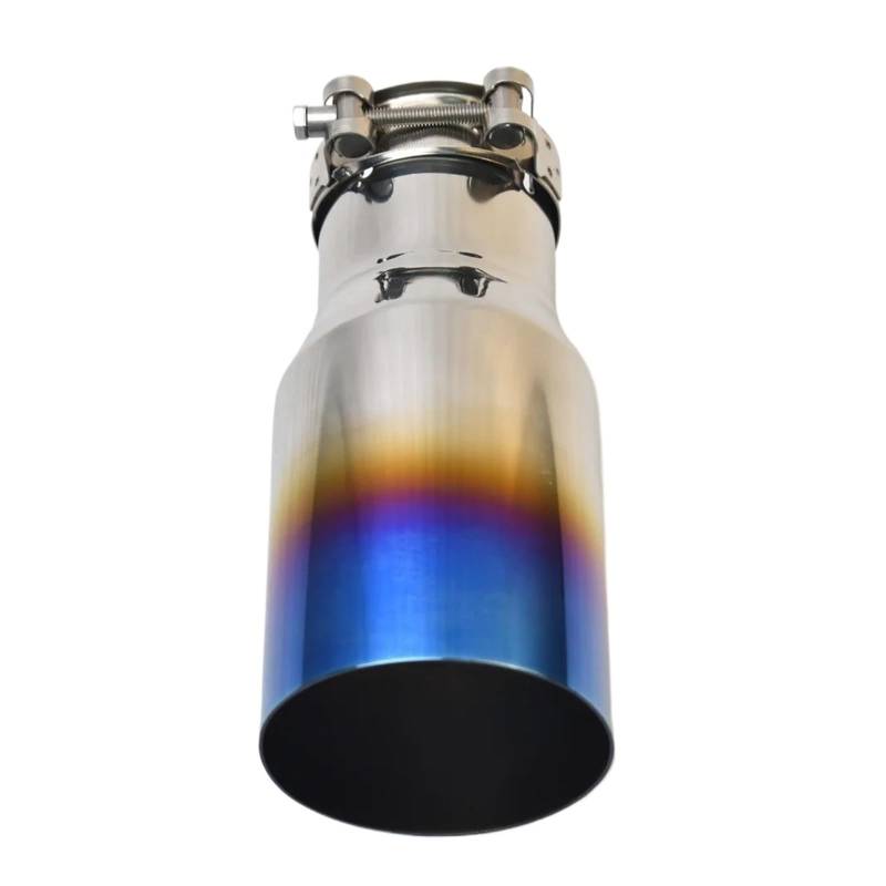 Auspuff Endrohr Universal Auto Schwanz Kehle Edelstahl Schräge Düse Blau Schalldämpfer Endrohre Änderung Schalldämpfer Spitze(54MM IN-76MM Out) von EVEKHAHHRB
