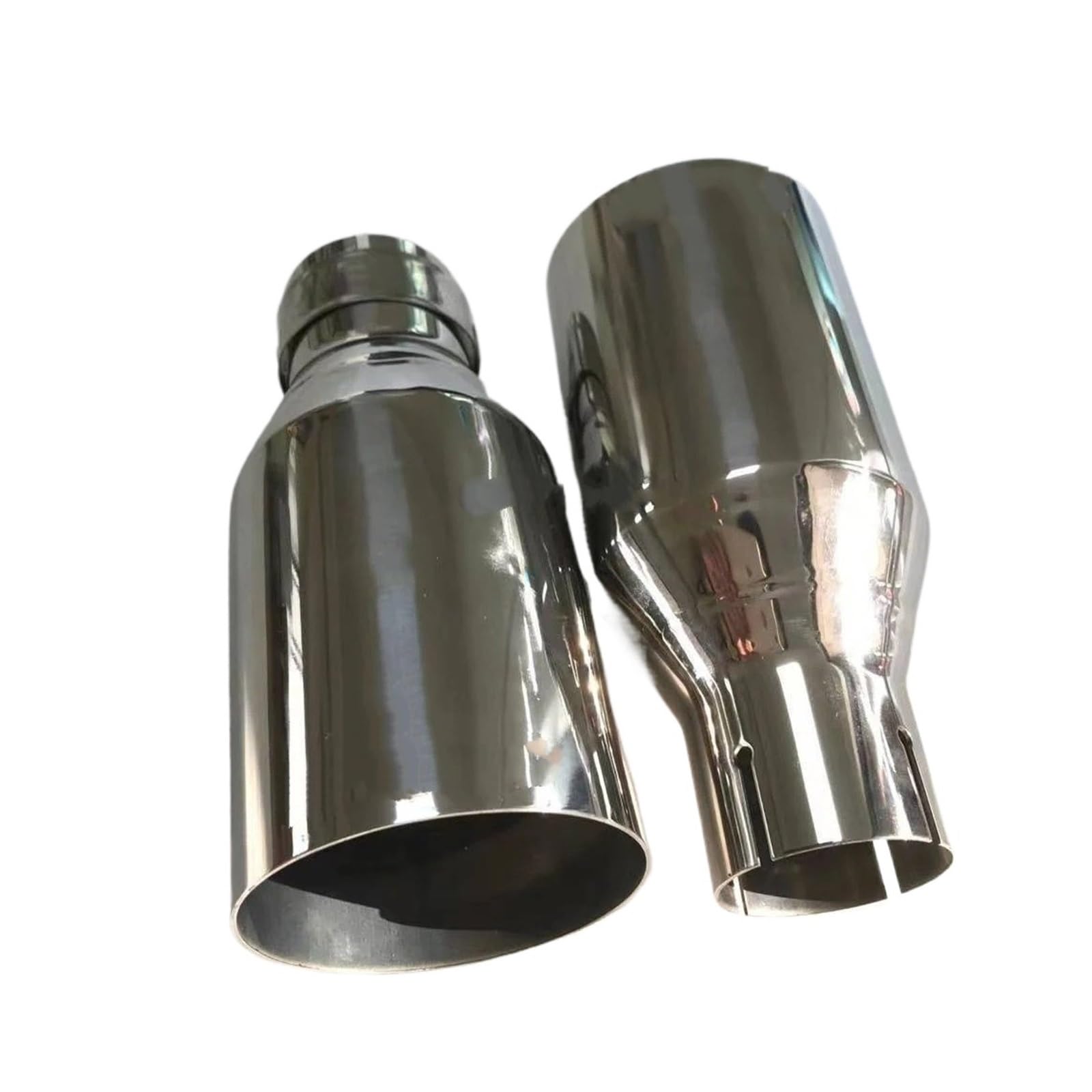 Auspuff Endrohr Universal-Autoauspuffrohr Flache Kante Edelstahl Schalldämpfer Zubehör Schalldämpfer Spitze(57MM IN- 101MM Out) von EVEKHAHHRB