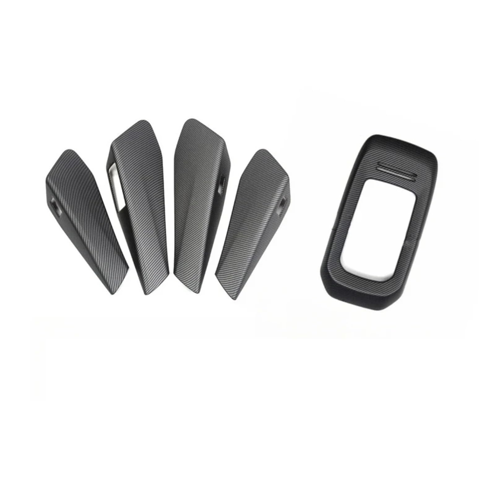 Getriebe Panel Trim Für ID.4 2021 2022 2023 2024 Auto Türgriff Armlehne Mittelkonsole Getränkehalter Panel Cover Wrap Trim Mittelkonsole Frame(5pcs Matt) von EVEKHAHHRB