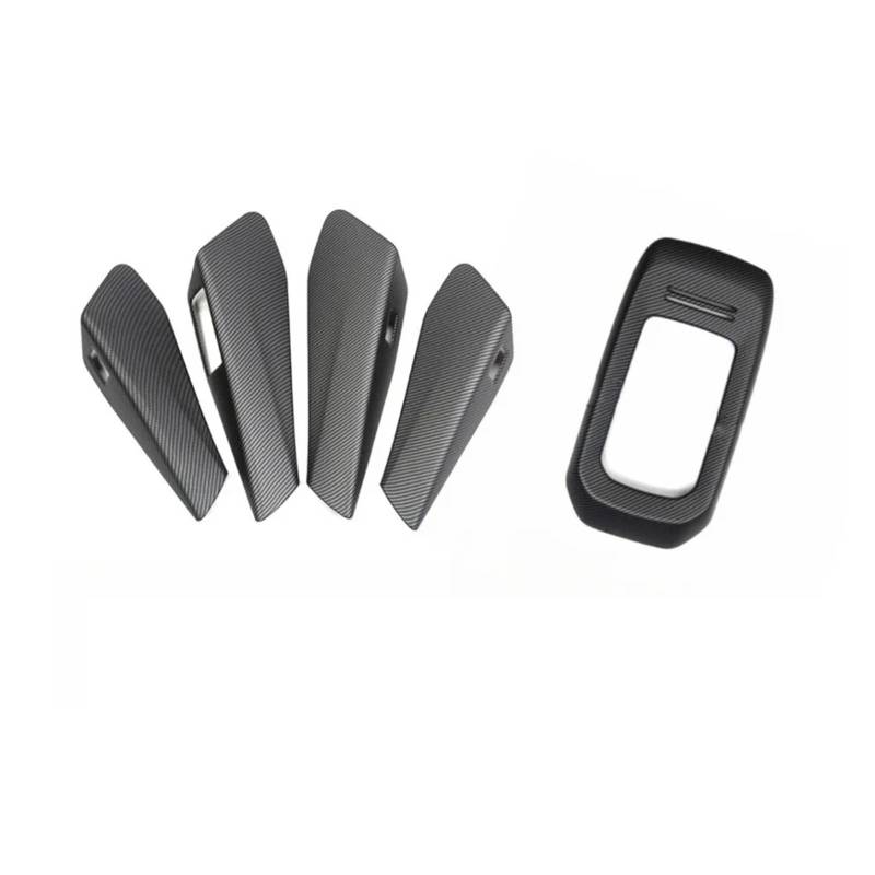 Getriebe Panel Trim Für ID.4 2021 2022 2023 2024 Auto Türgriff Armlehne Mittelkonsole Getränkehalter Panel Cover Wrap Trim Mittelkonsole Frame(5pcs Matt) von EVEKHAHHRB