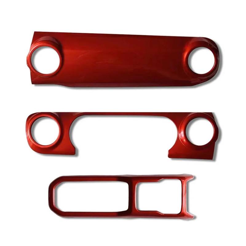 Getriebe Panel Trim Für Jeep Für Wrangler Für JL 2018 2019 Auto Center Console Dashboard Abdeckung Trim Instrument Panel Trim Mittelkonsole Frame(1set red) von EVEKHAHHRB