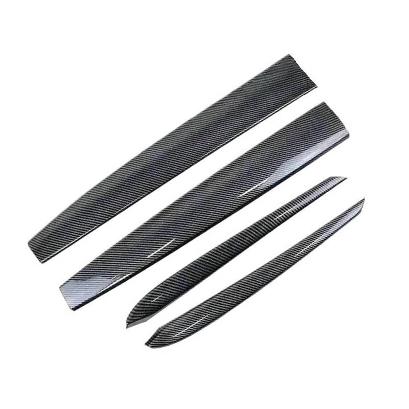 Getriebe Panel Trim Für Tesla Für Modell 3 Für Modell Y 2019 2020 2021 2022 2023 2024 Auto Dashboard Abdeckung Und Tür Trim Panel Dash Trim Mittelkonsole Frame(Glossy Carbon 4PCS) von EVEKHAHHRB