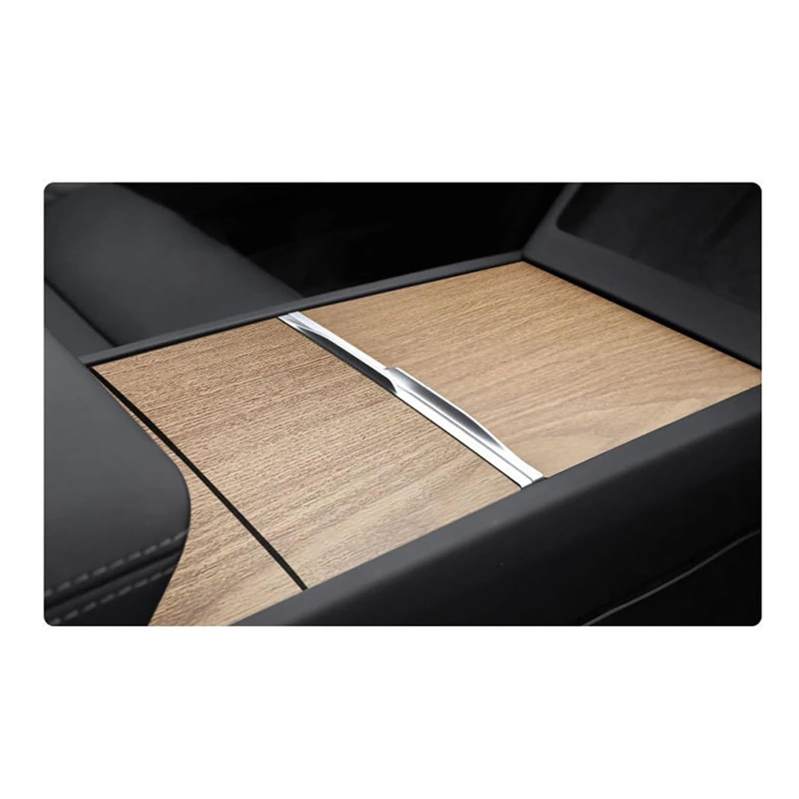 Getriebe Panel Trim Für Tesla Für Modell 3 Highland 2024 Auto Center Console Panel Aufkleber Wildleder Film Carbon Zentrale Steuerung Abdeckung Mittelkonsole Frame(Vertical Grain) von EVEKHAHHRB