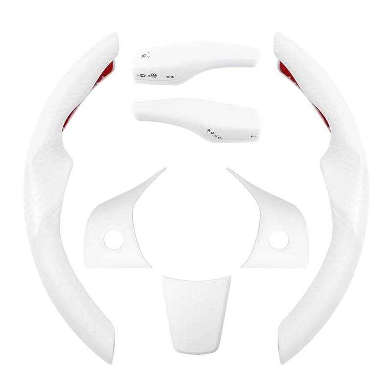 Getriebe Panel Trim Für Tesla Modell 3 Für Modell Y 2023 Auto Lenkrad Abdeckung Panel Trim Rahmen Schaltknauf Abdeckung Innen Aufkleber Mittelkonsole Frame(7PCS) von EVEKHAHHRB