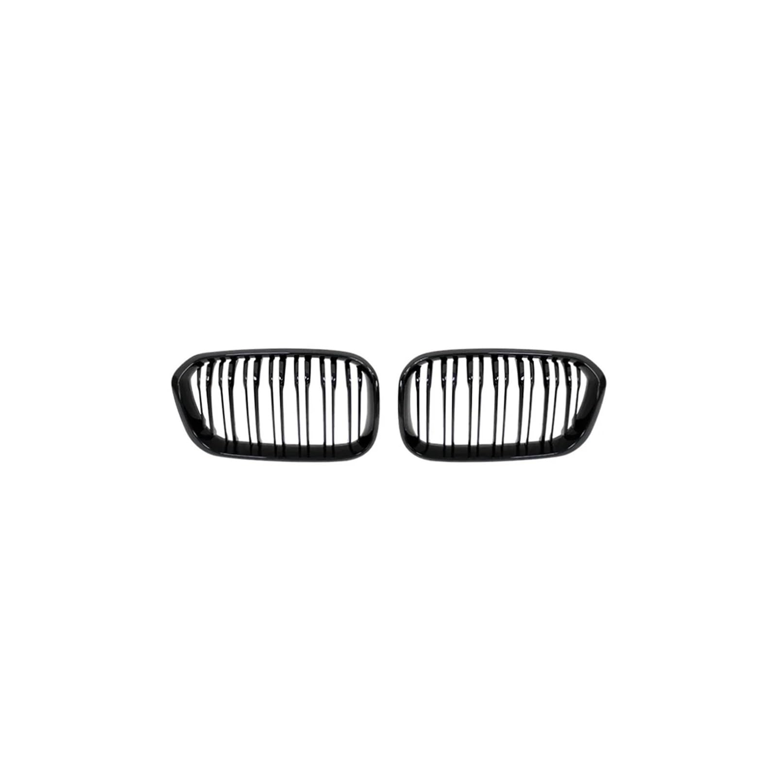 Haubengrill 2Pcs Für 1 Serie F20 F21 2016 2017 Auto Front Gitter Glanz Schwarz Niere Grill Kühlergrill Vorne(Gloss Black) von EVEKHAHHRB