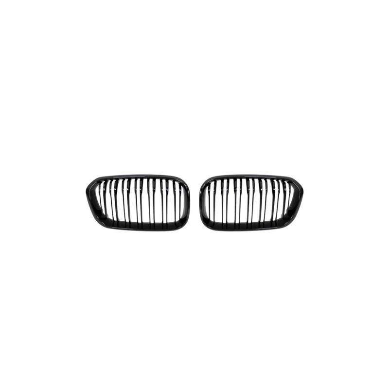 Haubengrill 2Pcs Für 1 Serie F20 F21 2016 2017 Auto Front Gitter Glanz Schwarz Niere Grill Kühlergrill Vorne(Gloss Black) von EVEKHAHHRB