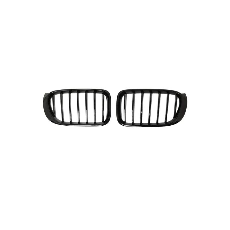 Haubengrill 2Pcs Für X3 F25 Für X4 F26 2014-2017 Auto Front Niere Kühlergrill Diamanten Front Stoßstange Grille Kühlergrill Vorne(S Glossy Black) von EVEKHAHHRB