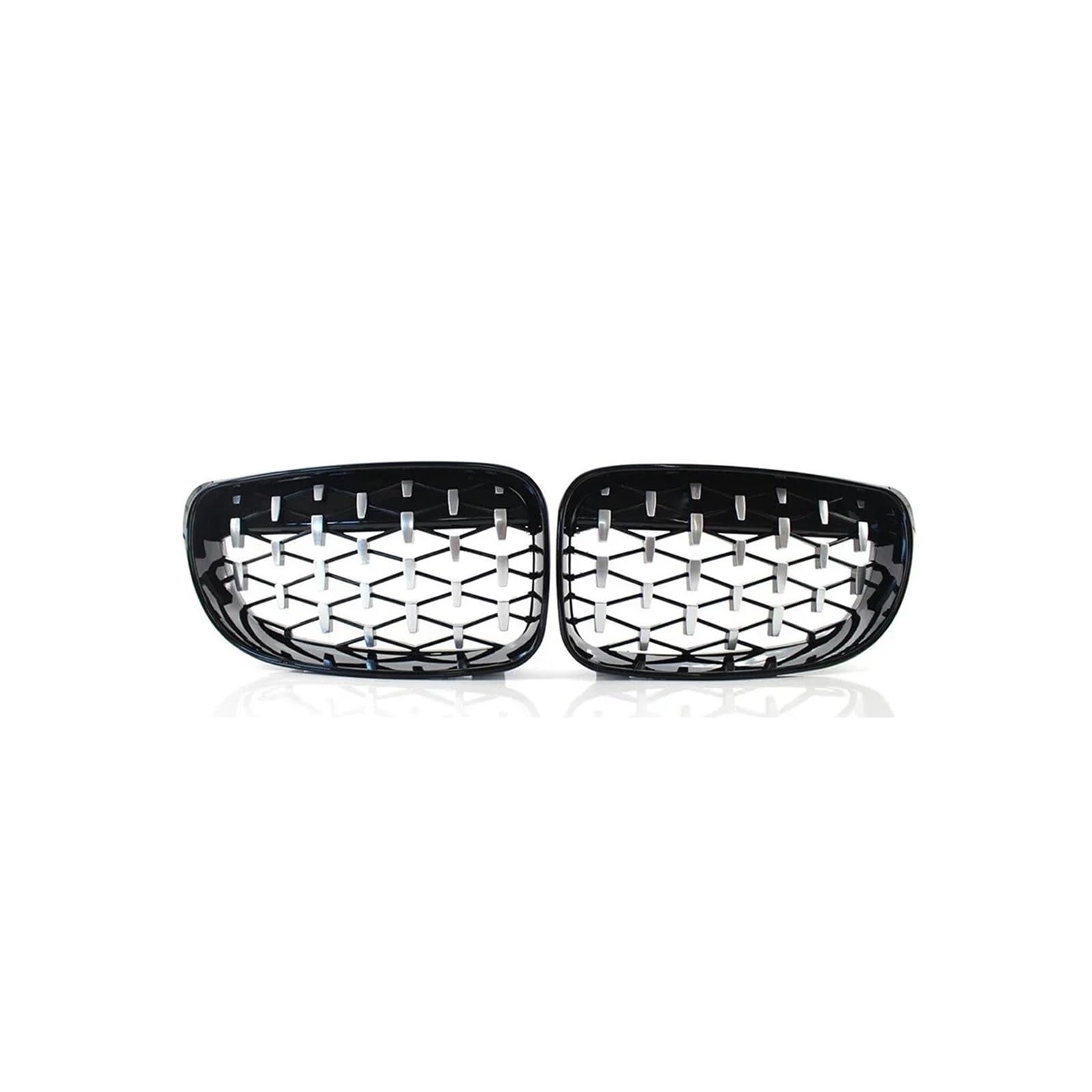Haubengrill Für 1Serie E81 E87 128I 130I 135I 2008-2011 Schwarz Glänzend Grills Abdeckung Vorderer Unterer Stoßfängergrill Kühlergrill Vorne(Chrome Black) von EVEKHAHHRB
