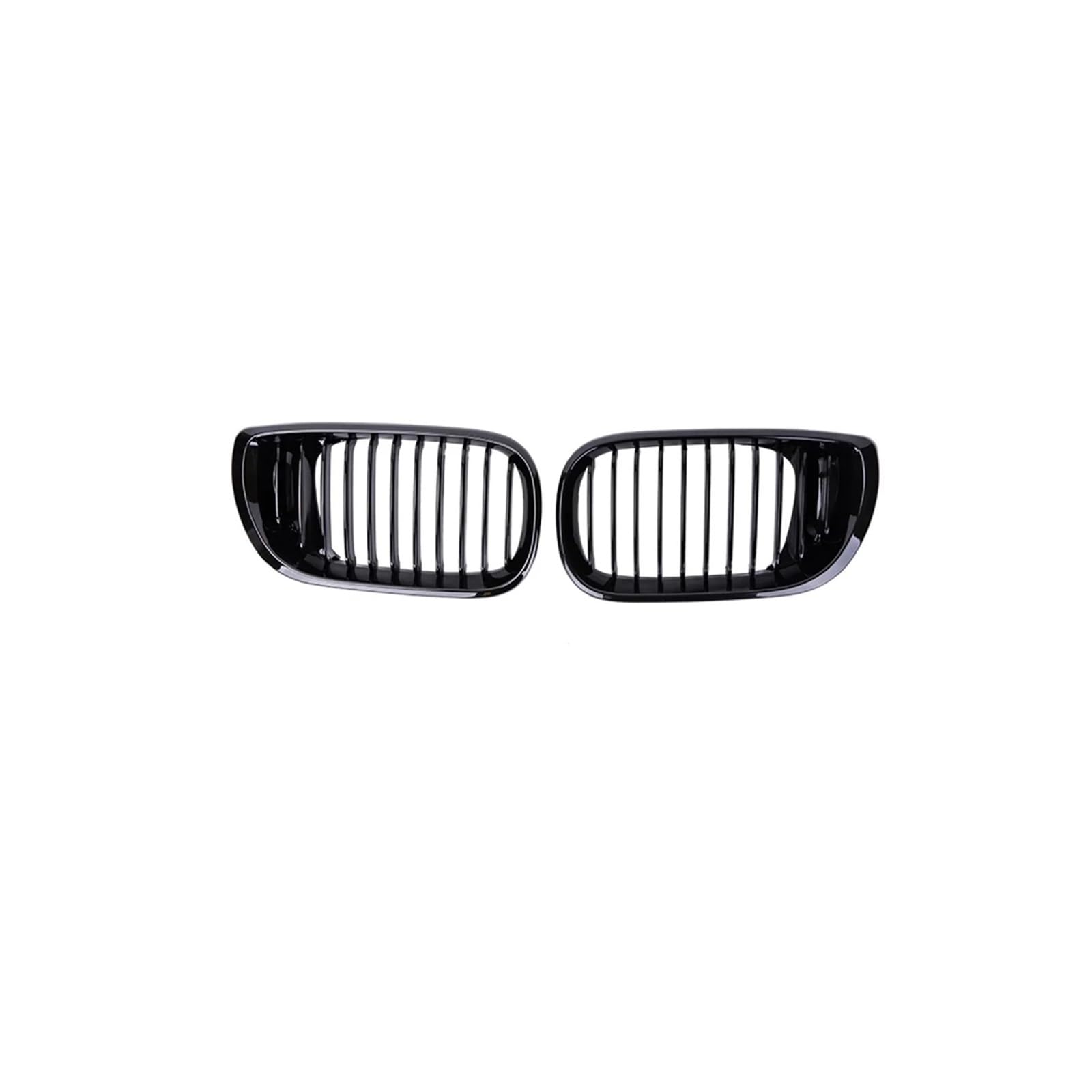 Haubengrill Für 3Serie E46 2002-2005 Auto-Front-Nierengrill Einzellamellen-Haubengrill Frontstoßstange Renngrill Kühlergrill Vorne(Glossy Black) von EVEKHAHHRB