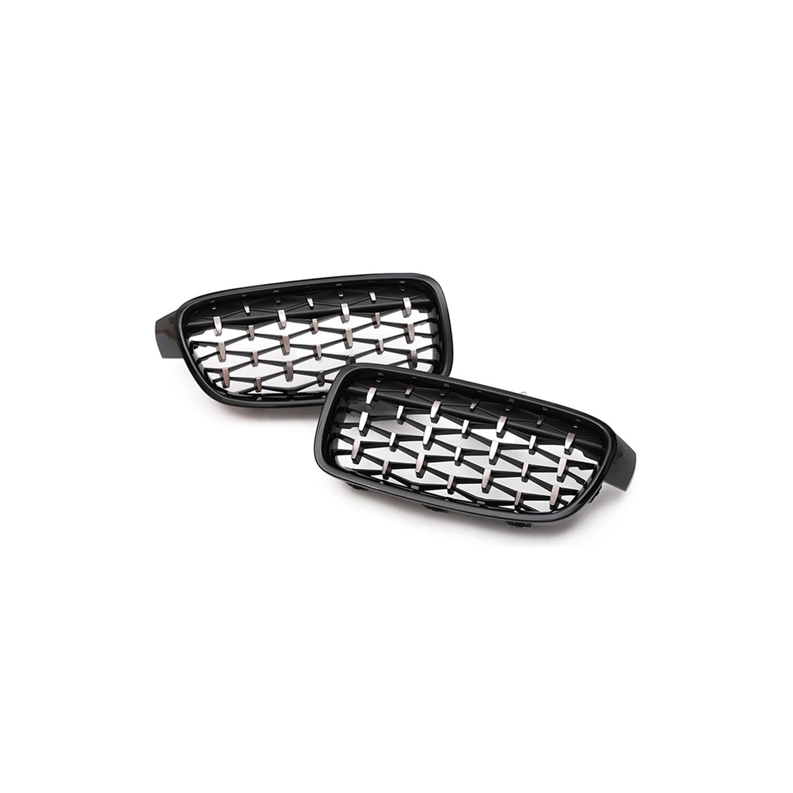 Haubengrill Für 3Serie F30 F31 F35 2012-2019 Frontstoßstangengrill Renngrill Nierengrill Aus Kohlefaser Kühlergrill Vorne(Chrome Black Diamond) von EVEKHAHHRB