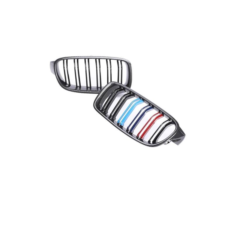 Haubengrill Für 3Serie F30 F31 F35 2012-2019 Frontstoßstangengrill Renngrill Nierengrill Aus Kohlefaser Kühlergrill Vorne(Dual Carbon 3) von EVEKHAHHRB