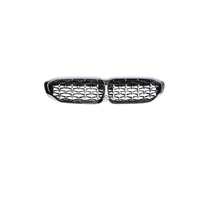 Haubengrill Für 3er-Serie G20 G21 G28 316i 318i 320i 2019–2023 Front Nierenstoßstange Carbon Grills Glanz Schwarz Kühlergrill Vorne(All Chrome Diamond) von EVEKHAHHRB