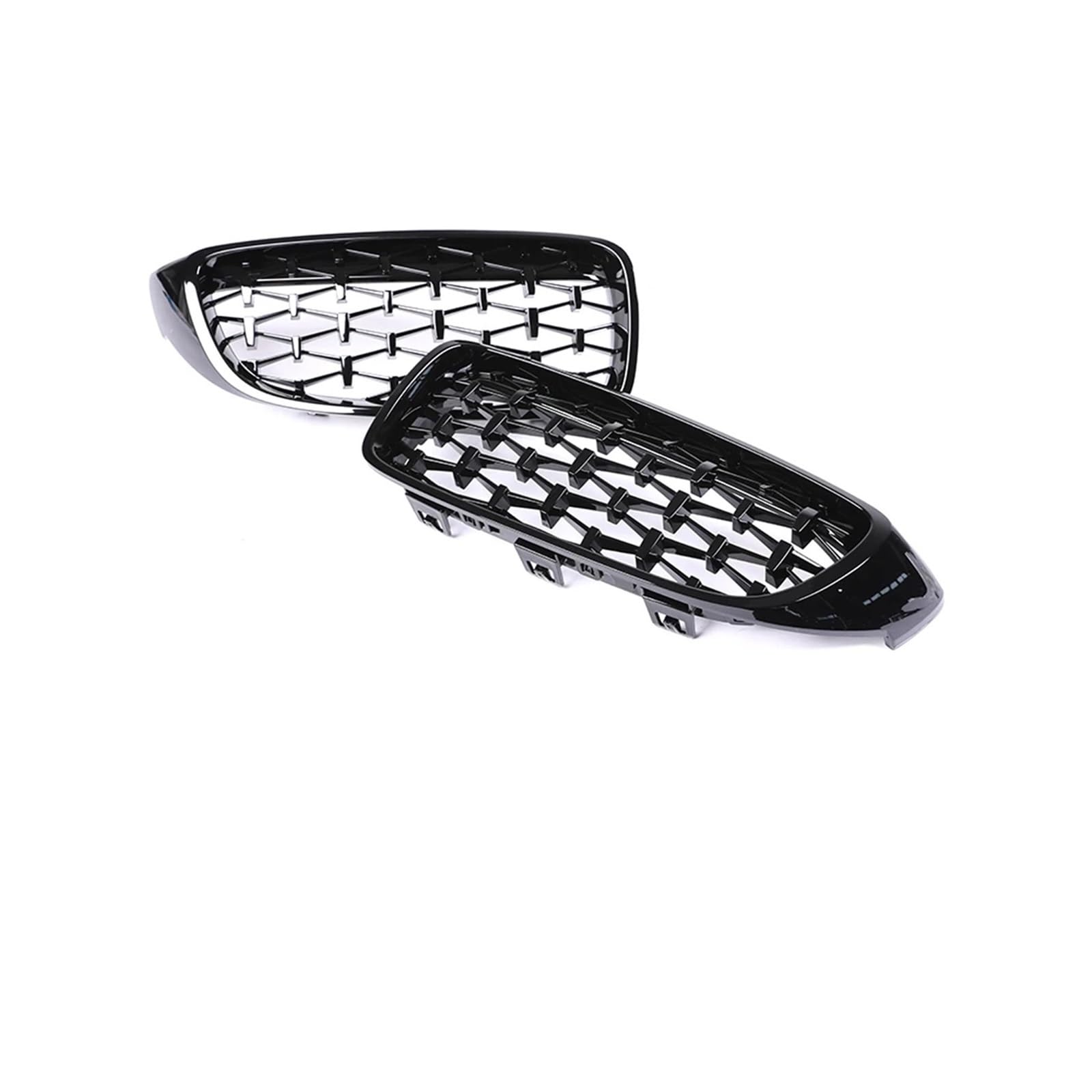 Haubengrill Für 4 Series F32 F33 F36 F80 F82 2013-2020 Auto Vorderen Stoßfänger Nieren Glanz Schwarz Racing Grill Kühlergrill Vorne(Diamond All Black) von EVEKHAHHRB