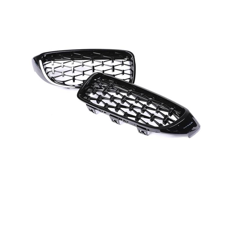 Haubengrill Für 4 Series F32 F33 F36 F80 F82 2013-2020 Auto Vorderen Stoßfänger Nieren Glanz Schwarz Racing Grill Kühlergrill Vorne(Diamond All Black) von EVEKHAHHRB