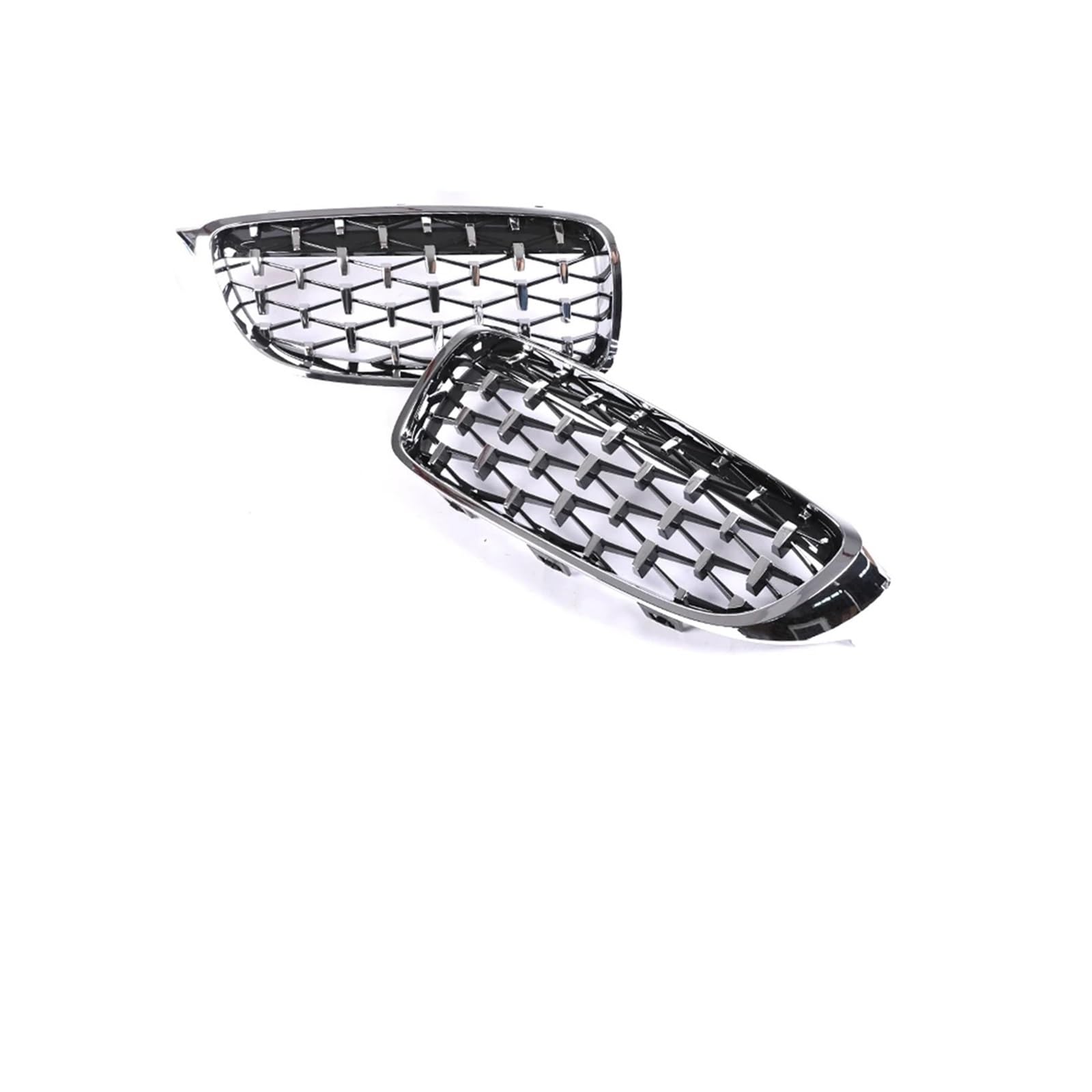 Haubengrill Für 4 Series F32 F33 F36 F80 F82 2013-2020 Auto Vorderen Stoßfänger Nieren Glanz Schwarz Racing Grill Kühlergrill Vorne(Diamond All Sliver) von EVEKHAHHRB