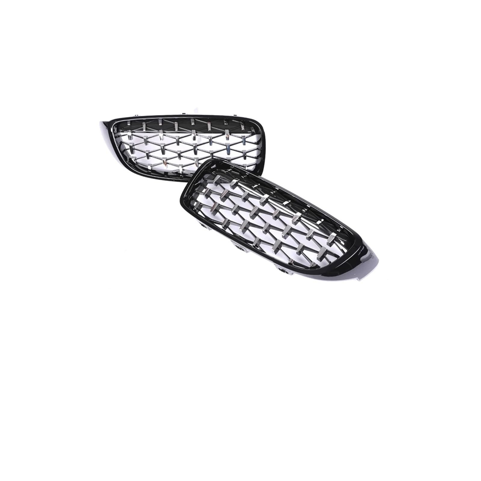 Haubengrill Für 4Serie F32 F33 F36 F80 F82 2013-2020 Auto Frontstoßstange Nierenglanz Schwarz Carbon Racing Grill Kühlergrill Vorne(Diamond Black Sliver) von EVEKHAHHRB