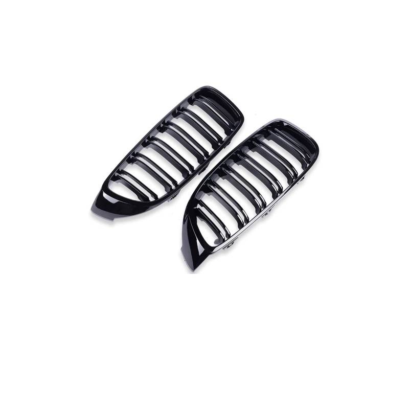 Haubengrill Für 4Serie F32 F33 F36 F80 F82 2013-2020 Auto Frontstoßstange Nierenglanz Schwarz Carbon Racing Grill Kühlergrill Vorne(Dual Gloss Black) von EVEKHAHHRB