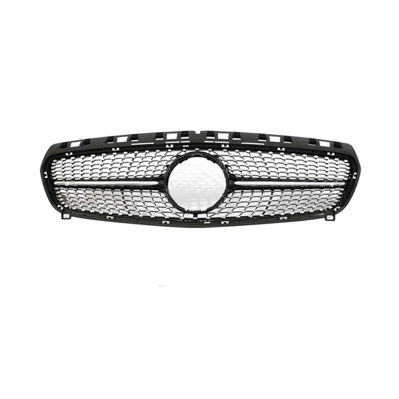 Haubengrill Für A-Klasse W176 2013-2018 A35 A45 A180 A200 Für AMG Schwarz Silber Diamant Grill Frontstoßstange Kühlergrill Vorne(Diamond Black 13-15) von EVEKHAHHRB