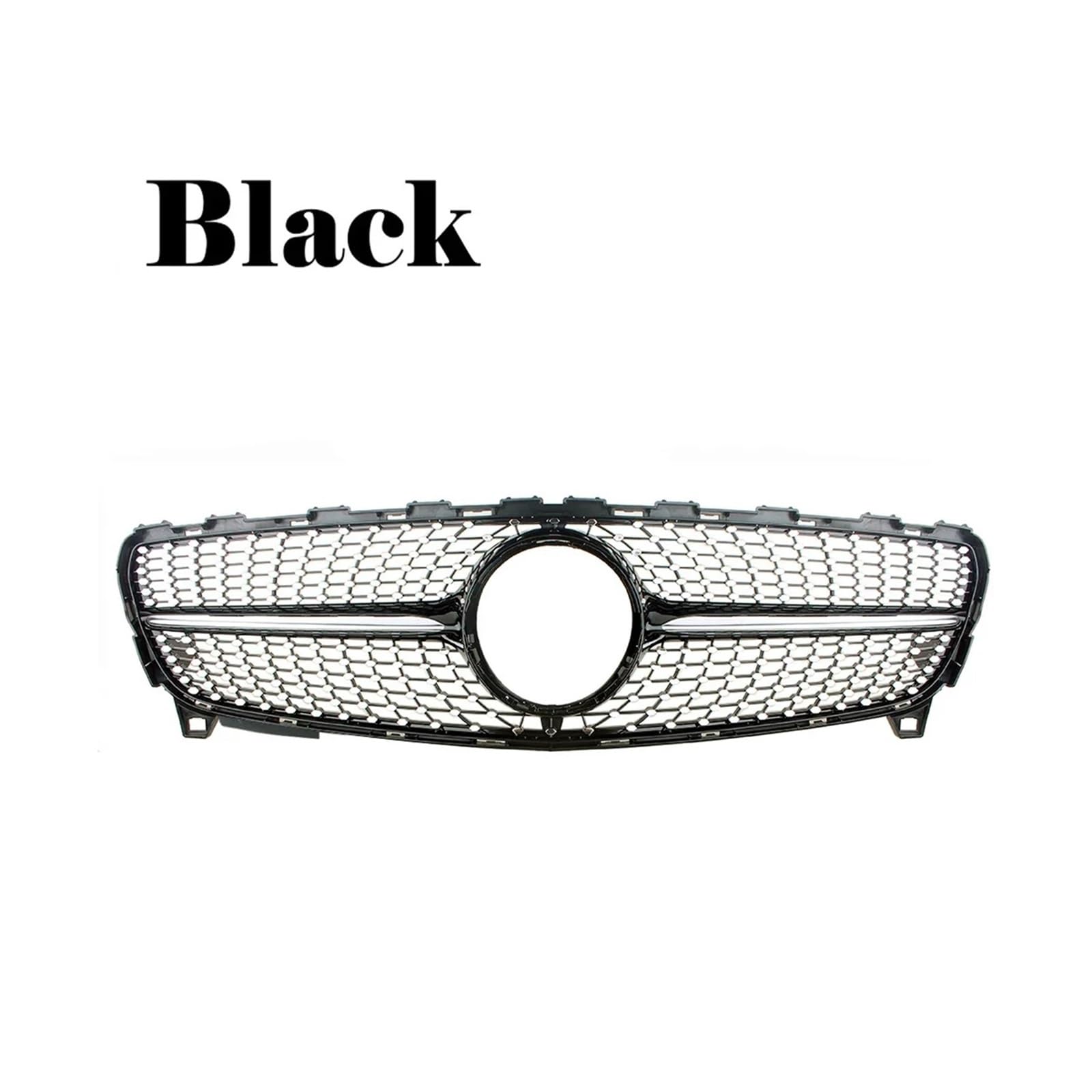 Haubengrill Für A-Klasse W176 2016 2017 2018 Auto-Stoßstangengrill Kühlergrill Vorne(Black) von EVEKHAHHRB