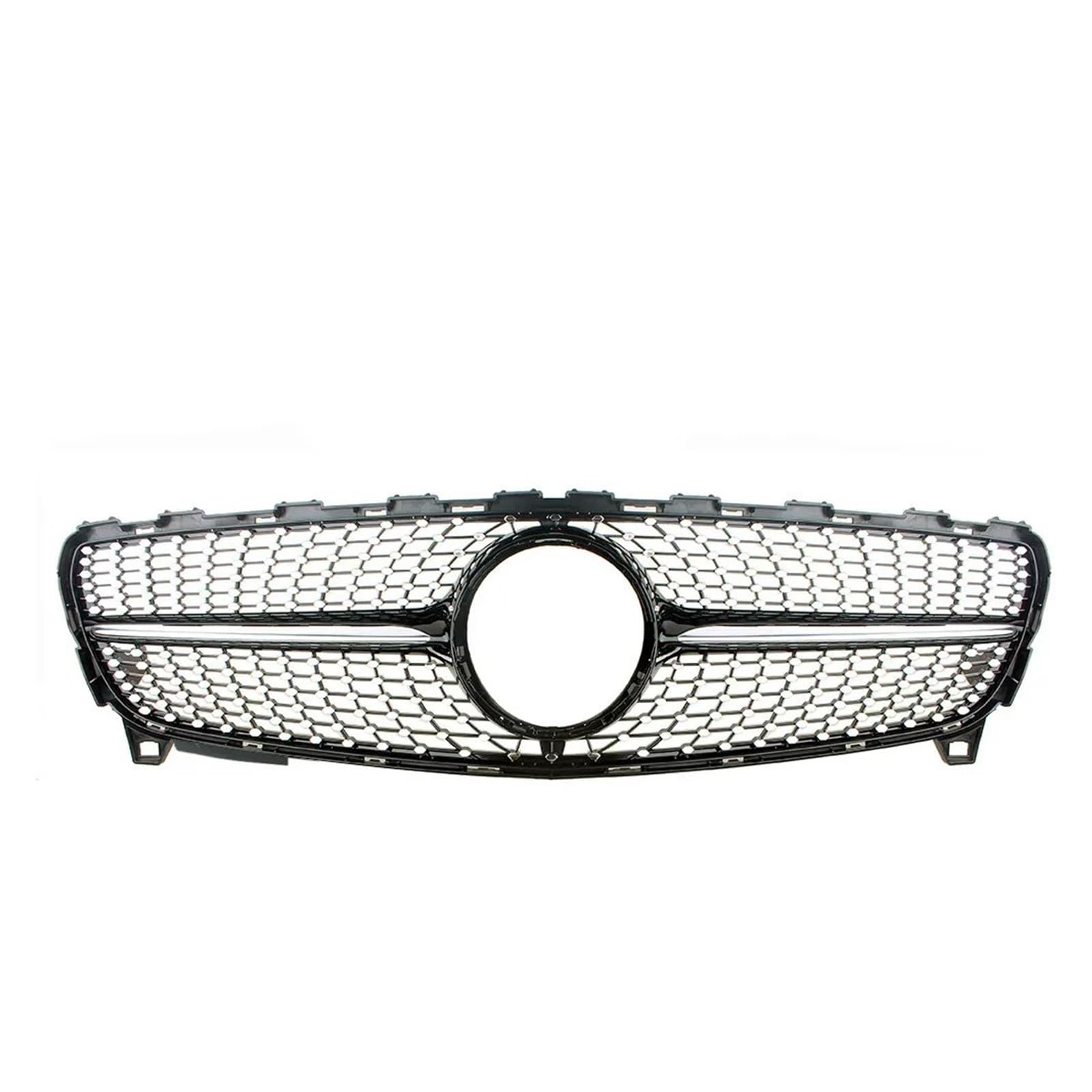 Haubengrill Für A-Klasse W176 2016-2018 Front Stoßstange Racing Grill Billet Grille Abdeckung Diamant Kühlergrill Vorne(Black) von EVEKHAHHRB