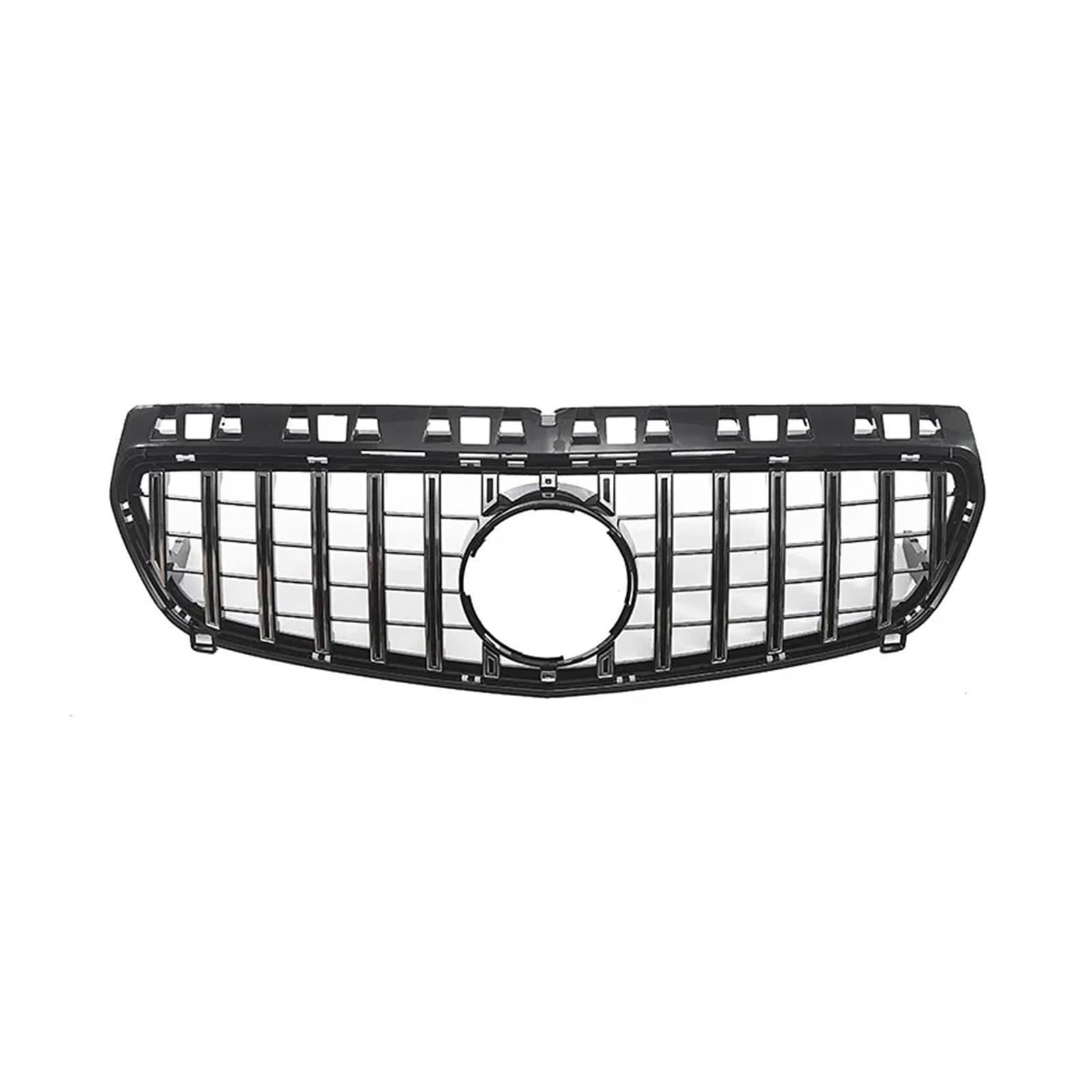 Haubengrill Für A-Klasse W176 Für GT 2013-2016 ABS-Material Ersetzt Das Ansauggitter Kühlergrill Vorne(Bright Black- Silver) von EVEKHAHHRB