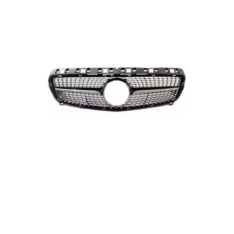 Haubengrill Für A W176 A45 A260 A180 A200 2013-2018 Center Front Inlet Grille Racing Haube Grill Kühlergrill Vorne(13-15 Diamond Black) von EVEKHAHHRB