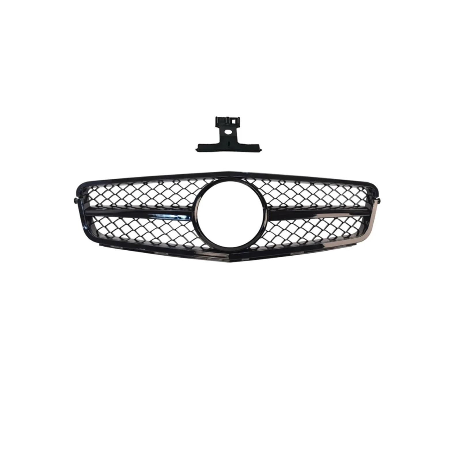 Haubengrill Für C Für Klasse W204 2007-2014 Für AMG Für GT Diamond Style Auto Frontstoßstangengrill Haubengrill Kühlergrill Vorne(AM Glossy Black) von EVEKHAHHRB