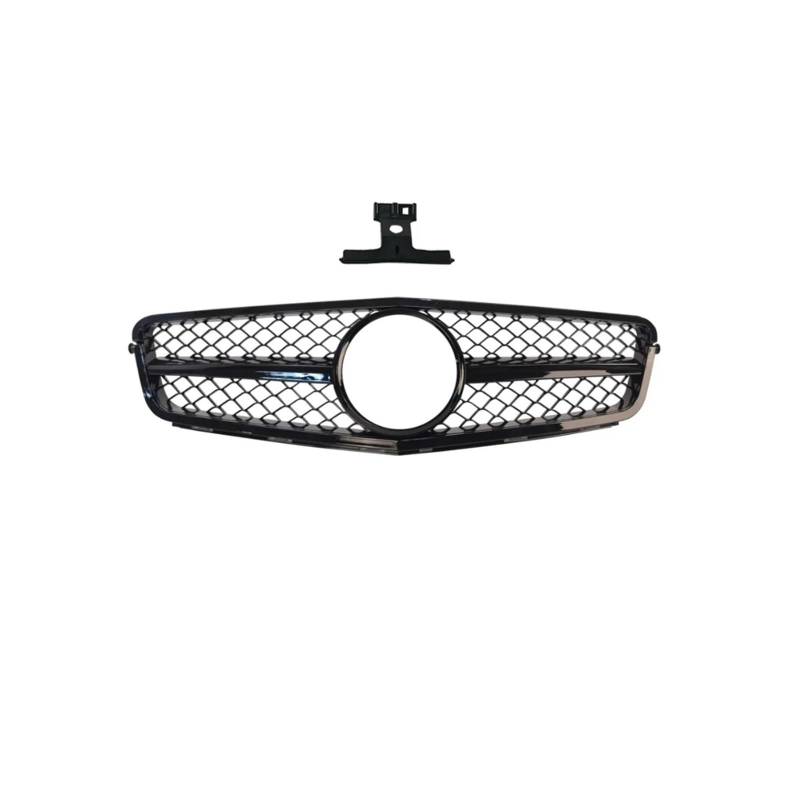 Haubengrill Für C Für Klasse W204 2007-2014 Für AMG Für GT Diamond Style Auto Frontstoßstangengrill Haubengrill Kühlergrill Vorne(AM Glossy Black) von EVEKHAHHRB