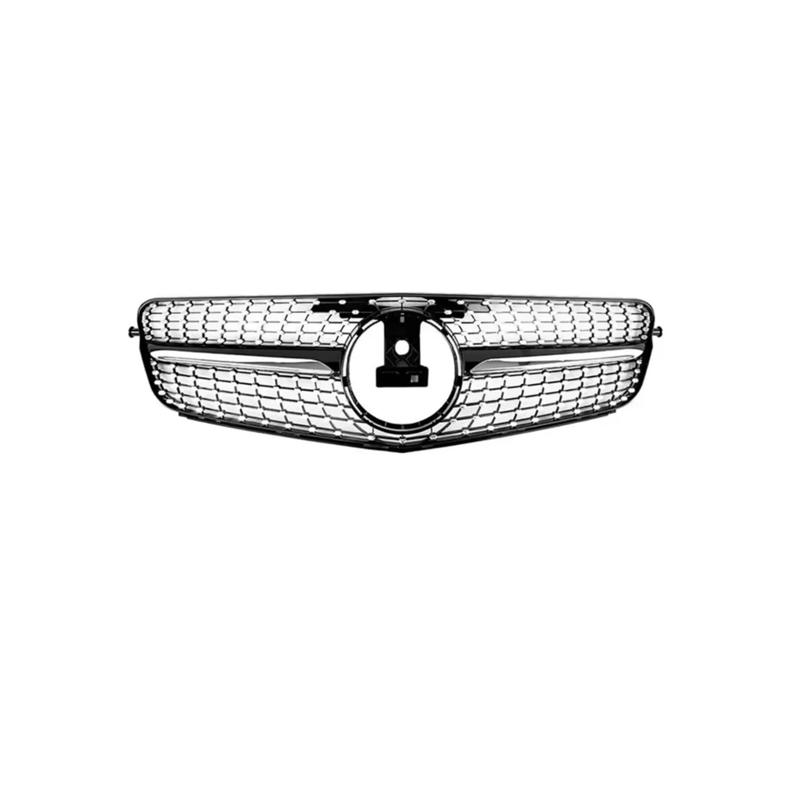 Haubengrill Für C Für Klasse W204 2007-2014 Für AMG Für GT Diamond Style Auto Frontstoßstangengrill Haubengrill Kühlergrill Vorne(Diamond Glossy Black) von EVEKHAHHRB