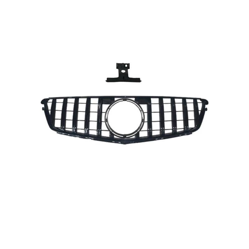 Haubengrill Für C Für Klasse W204 2007-2014 Für AMG Für GT Diamond Style Auto Frontstoßstangengrill Haubengrill Kühlergrill Vorne(G Glossy Black) von EVEKHAHHRB