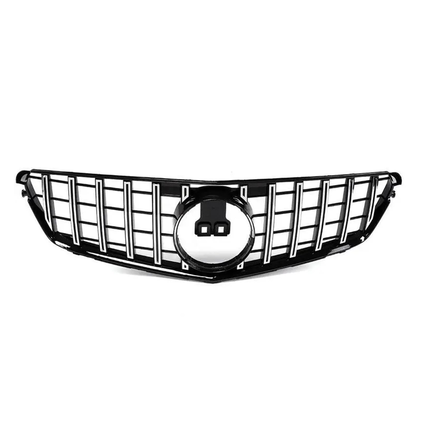 Haubengrill Für C-Klasse W204 C180 C200 C250 C300 2008-2014 Auto Kühlergrill Stoßstange Haube Mesh Grid Kühlergrill Vorne(Silver) von EVEKHAHHRB