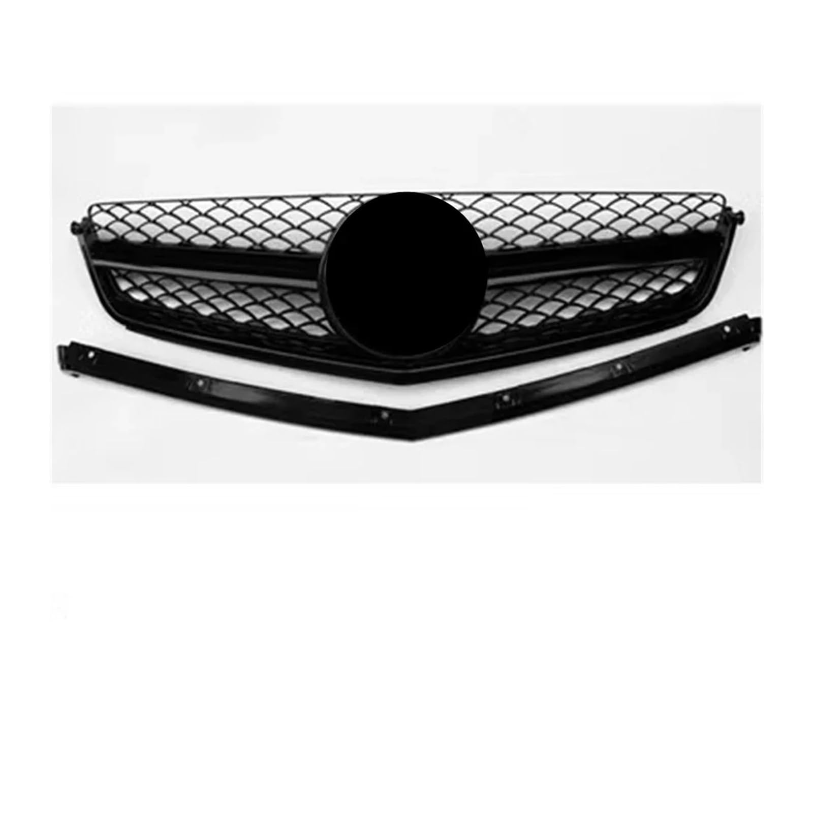 Haubengrill Für C-Klasse W204 C63 2007-2013 Auto Frontstoßstange Kühlergrill Racing Grill Kühlergrill Vorne(07-11 B) von EVEKHAHHRB
