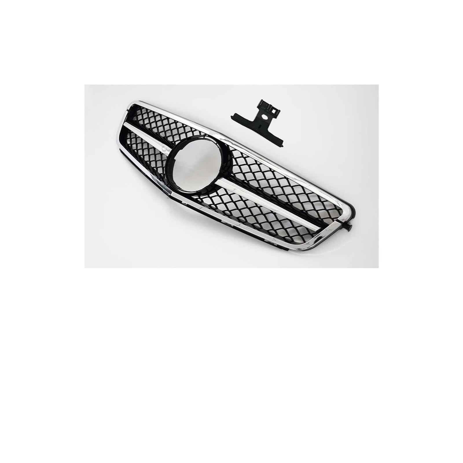 Haubengrill Für C W204 C43 C180 C200 C250 C300 2007-2014 Auto Front Stoßstange Kühlergrill Haube Grill Kühlergrill Vorne(A Full Silvery) von EVEKHAHHRB