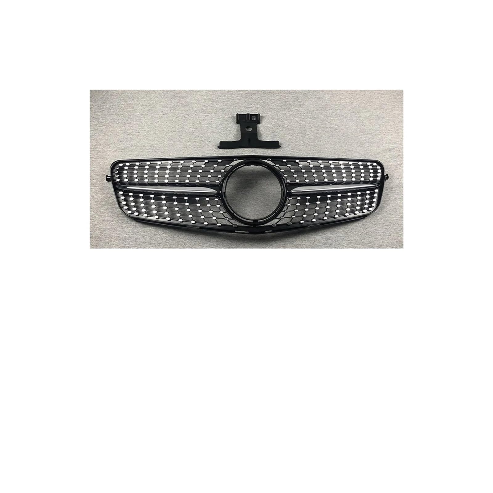 Haubengrill Für C W204 C43 C180 C200 C250 C300 2007-2014 Auto Front Stoßstange Kühlergrill Haube Grill Kühlergrill Vorne(Diamond Glossy Black) von EVEKHAHHRB