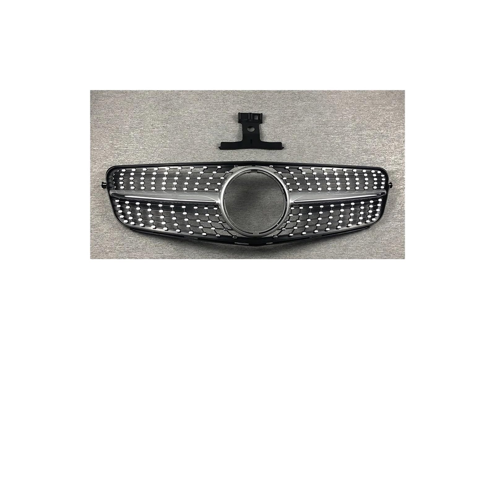Haubengrill Für C W204 C43 C180 C200 C250 C300 2007-2014 Auto Front Stoßstange Kühlergrill Haube Grill Kühlergrill Vorne(Diamond Silvery) von EVEKHAHHRB