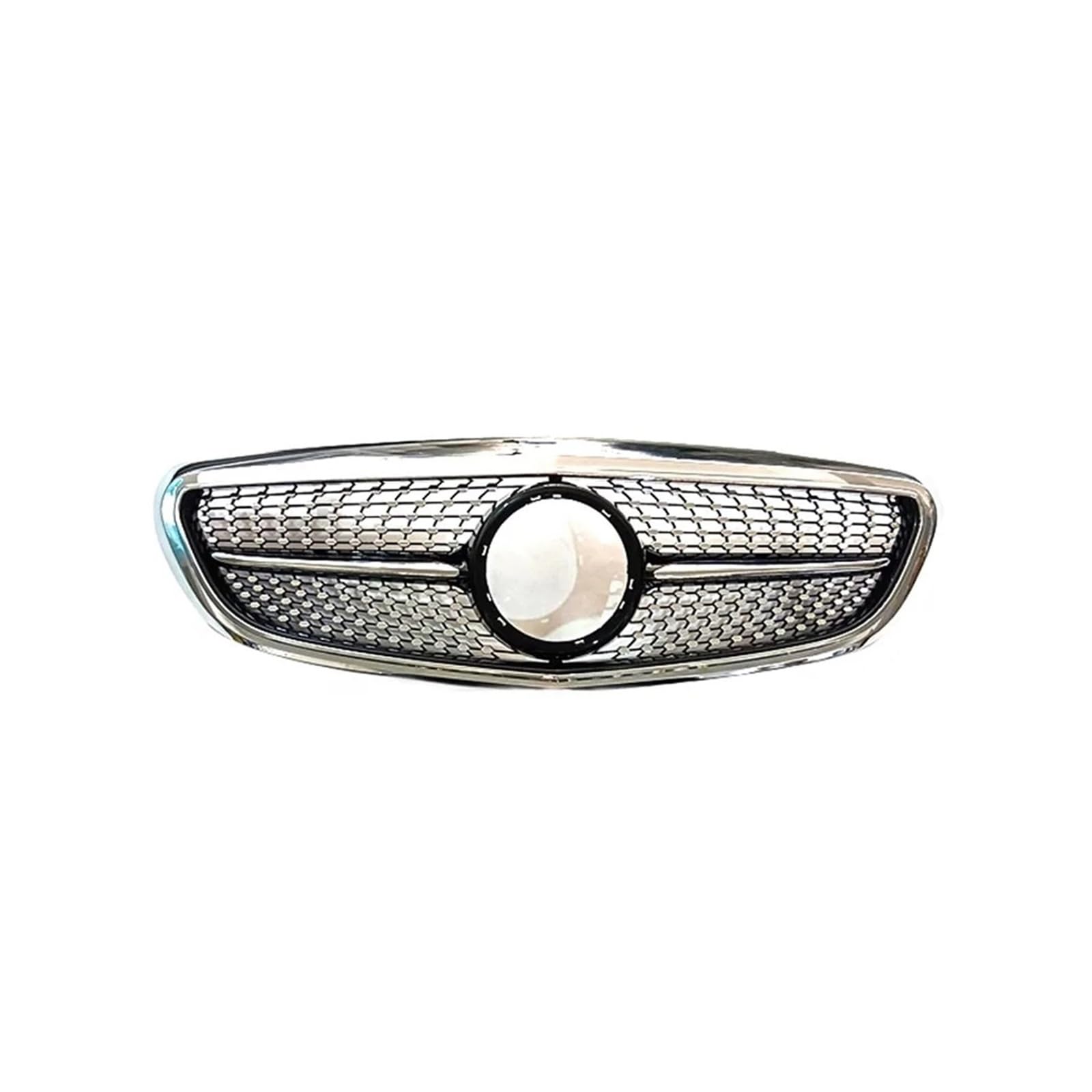 Haubengrill Für C W205 C220 C250 C300 C350 2014-2021 Auto Front Stoßstange Grille Racing Grill Kühlergrill Vorne(Black) von EVEKHAHHRB