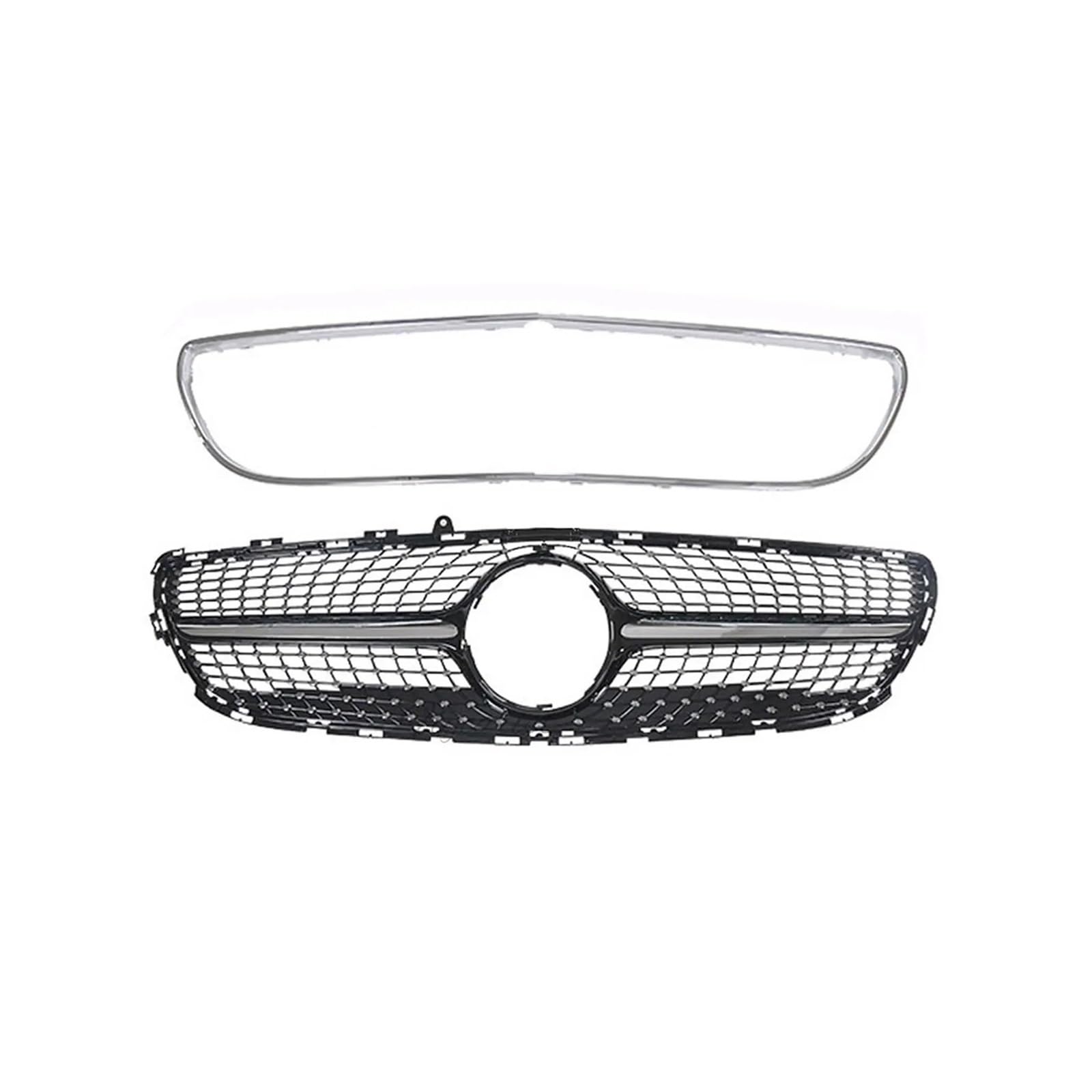 Haubengrill Für CLS Für Klasse W218 2016-2018 Für GTR Frontstoßstangengrill Kühlergrill Vorne(Black no Camera) von EVEKHAHHRB