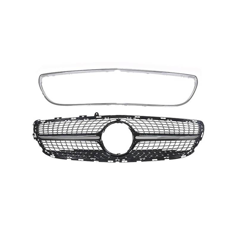 Haubengrill Für CLS Für Klasse W218 2016-2018 Für GTR Frontstoßstangengrill Kühlergrill Vorne(Black no Camera) von EVEKHAHHRB