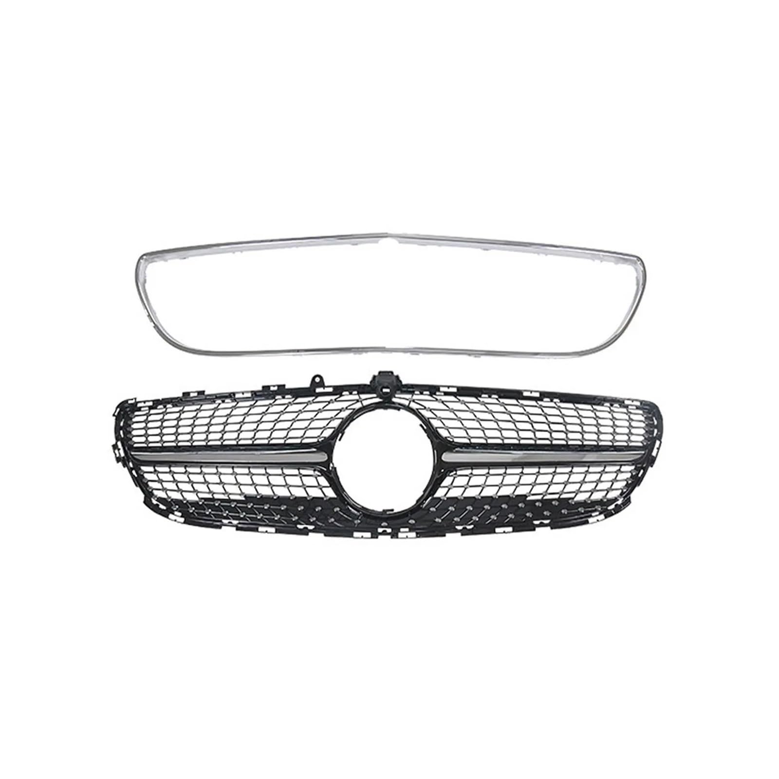 Haubengrill Für CLS Für Klasse W218 2016-2018 Für GTR Frontstoßstangengrill Kühlergrill Vorne(Black with Camera) von EVEKHAHHRB