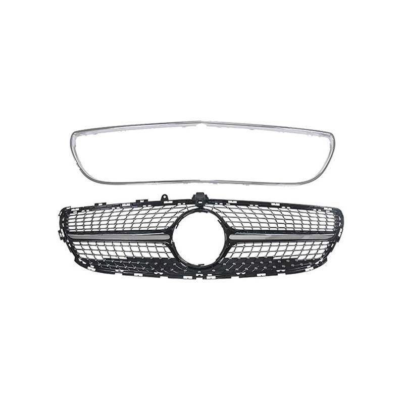 Haubengrill Für CLS Für Klasse W218 2016-2018 Für GTR Frontstoßstangengrill Kühlergrill Vorne(Black with Camera) von EVEKHAHHRB