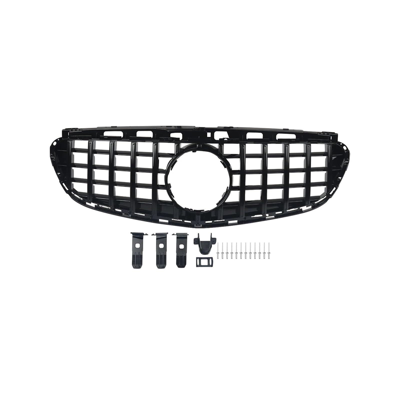 Haubengrill Für E Für Klasse W212 2014 2015 2016 Auto Kühlergrill Chrom Schwarz Kühlergrill Vorne(Black) von EVEKHAHHRB