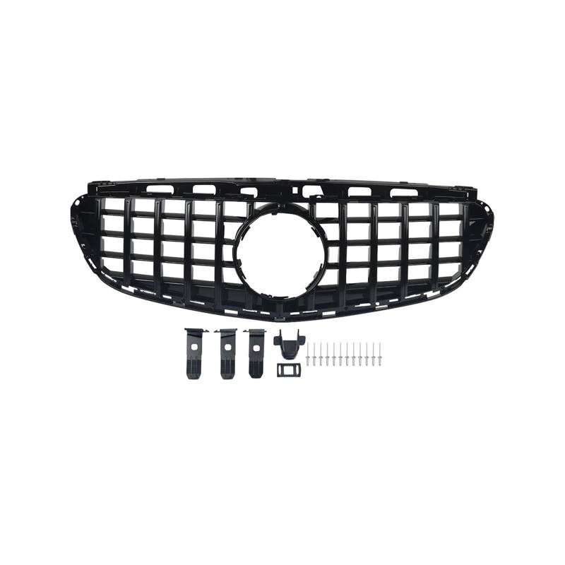 Haubengrill Für E Für Klasse W212 2014 2015 2016 Auto Kühlergrill Chrom Schwarz Kühlergrill Vorne(Black) von EVEKHAHHRB