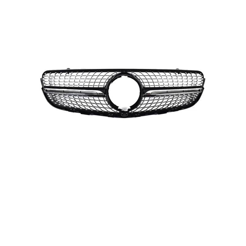 Haubengrill Für GLC X253 200 220 250 260 300 350 2015-2018 Auto Front Einlass Mesh Grille Racing Stoßstange Grill Kühlergrill Vorne(Diamond Black) von EVEKHAHHRB