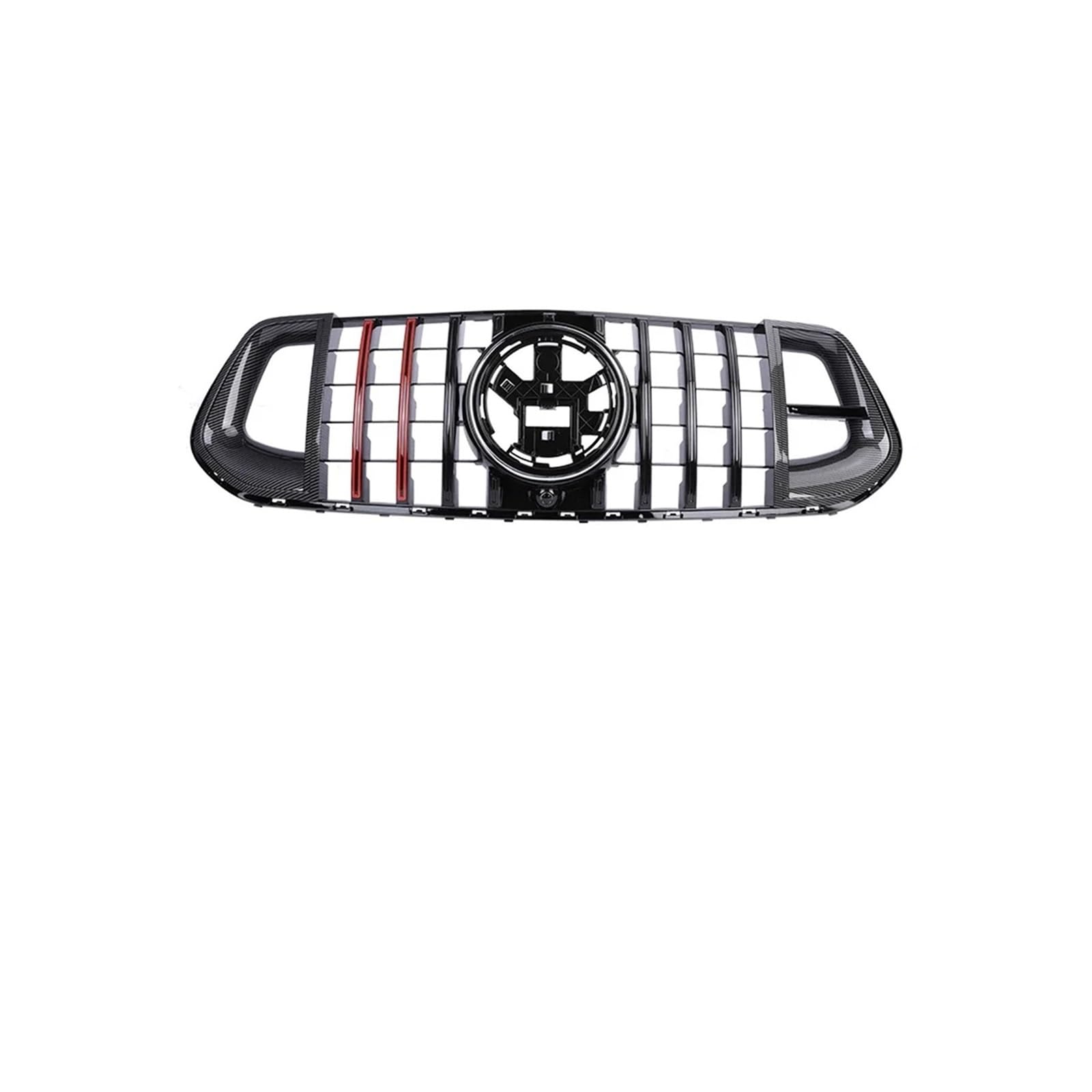 Haubengrill Für GLE Für Klasse W167 GLE350 GLE450 2020 Auto Front Racing Stoßstange Grille Obere Abdeckung Grill Kühlergrill Vorne(BRS G Red Carbon) von EVEKHAHHRB