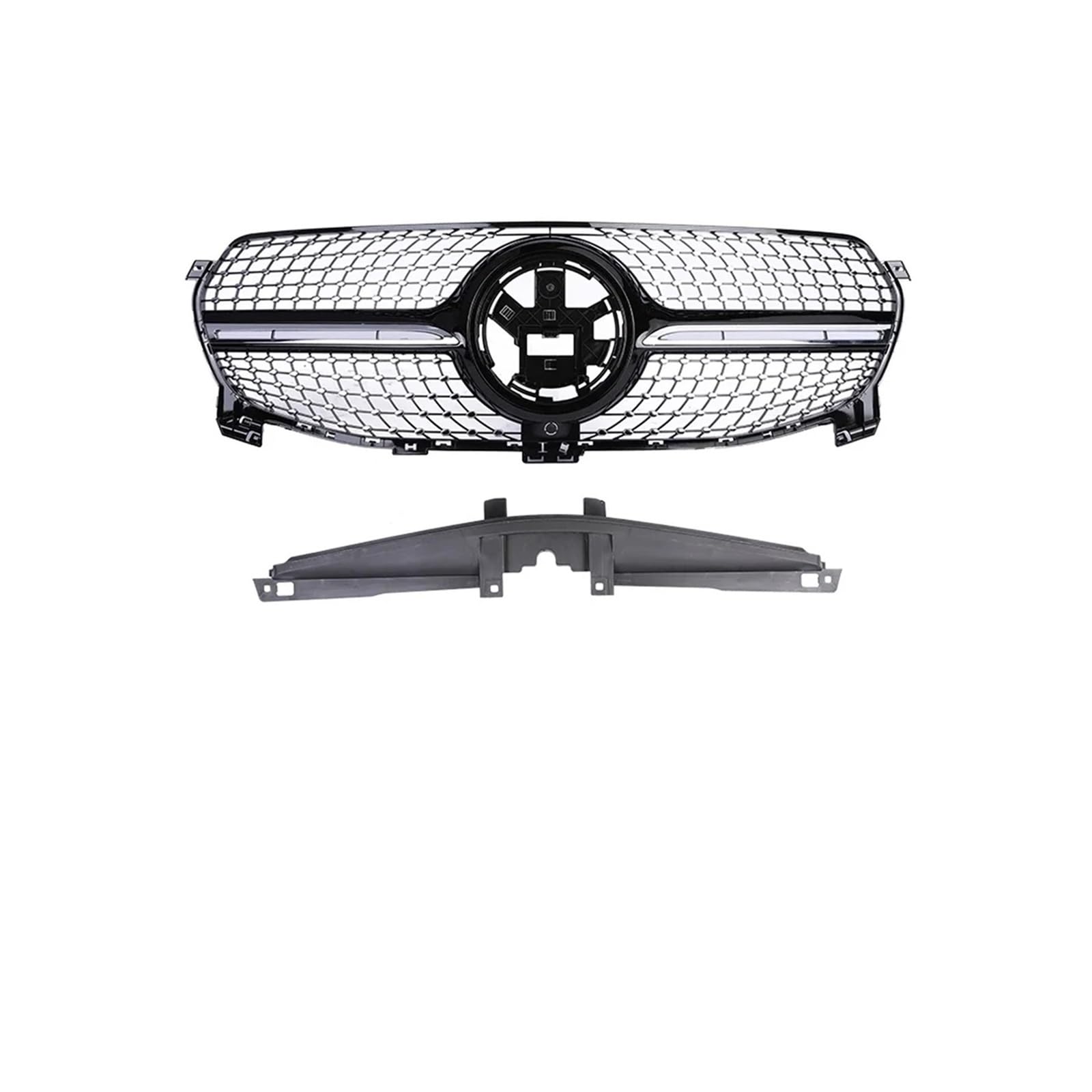 Haubengrill Für GLE Für Klasse W167 GLE350 GLE450 2020 Auto Front Racing Stoßstange Grille Obere Abdeckung Grill Kühlergrill Vorne(DiamondBlack Non A) von EVEKHAHHRB